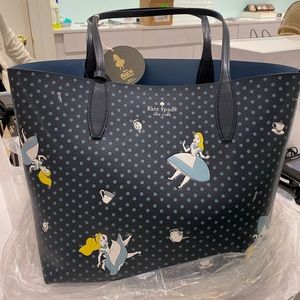 kate spade tote alice x disney